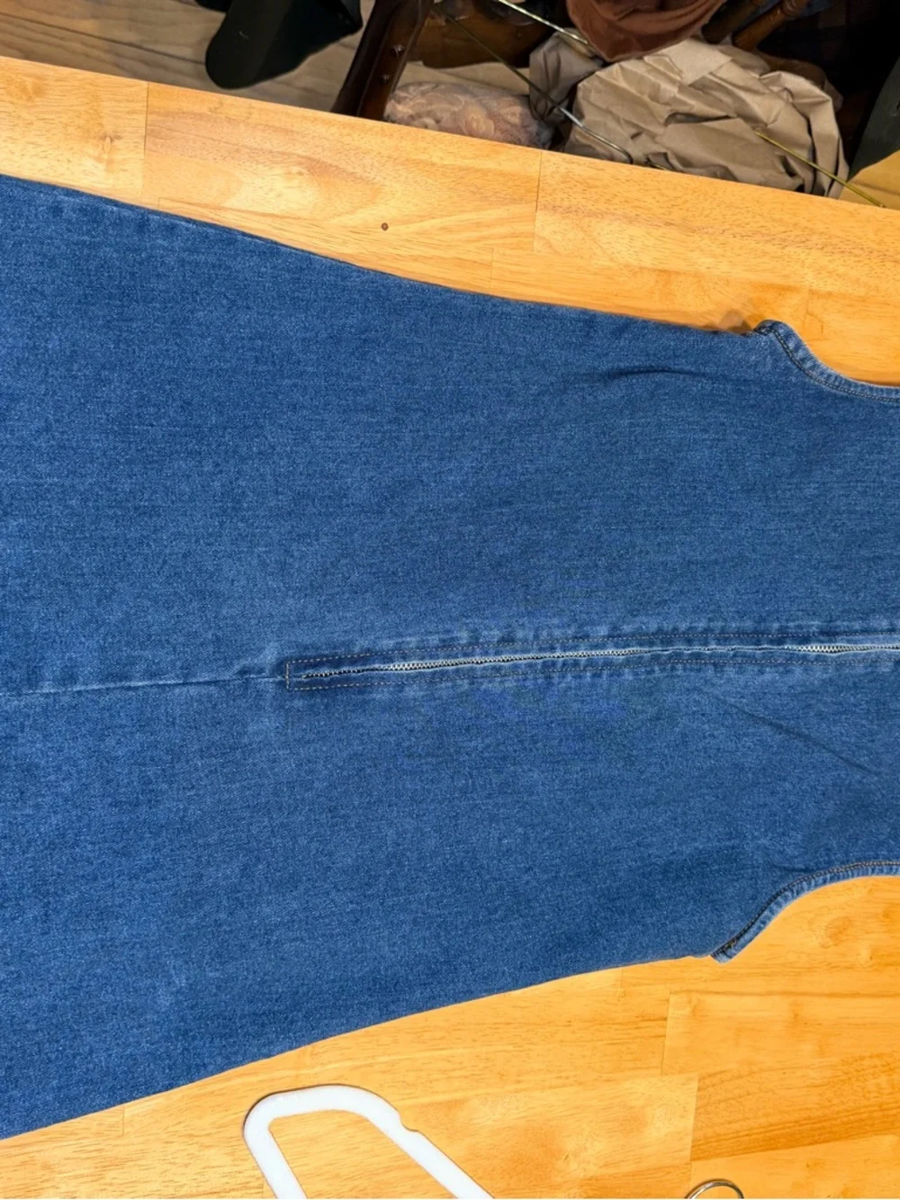 Vigoss Medium Blue Denim Shift Dress - Picture 3 of 3